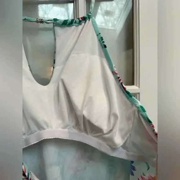 Liz Claiborne | Tropical Floral Tankini Swimsuit Top Size 22W NWOT - Picture 5 of 14